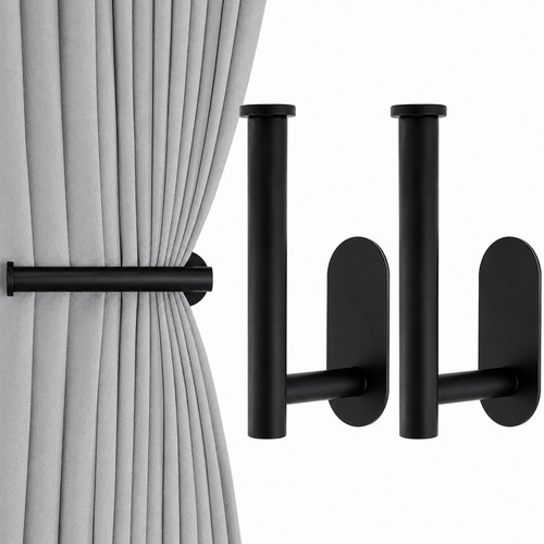 Adhesive curtain holdbacks - curtain,