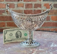 Antique GERMAN/Germany 800 Silver Repousse Bowl - Nut/Fruit/Bon Bon-250g-Grapes