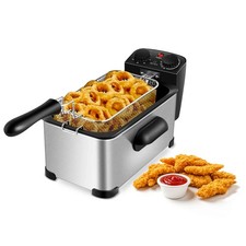 Deep Fat Fryer 3 Litre – Compact Steel Fryer for Chips, Chicken, Onion Rings