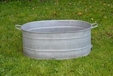vintage old galvanized bath metal bath tub dog washing - 72.5 cm - FREE DELIVERY
