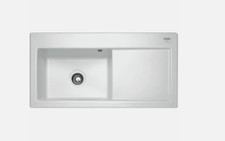 Franke Mythos MTK611 Single Bowl Ceramic Sink in White RHD 124.0050.118