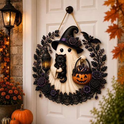Halloween welcome sign front - halloween,