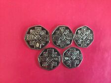 5 X NEW KING CHARLES VERY RARE  50p COINS