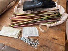 Traditional cream canvas teepee tent 