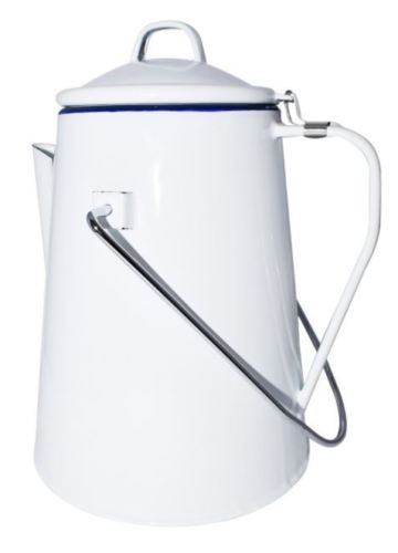 White enamel metal - white, pot