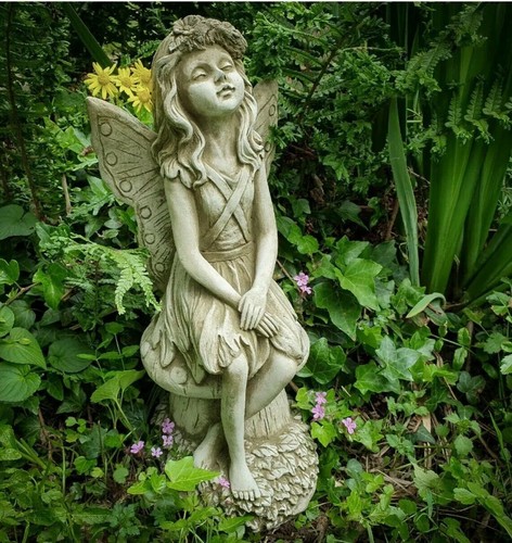 Stone garden fairy - stone,