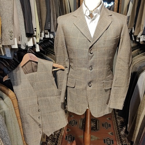 Vintage mens 38r piece check - vintage,