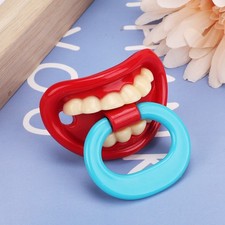 Funny Baby Soother Denture Design Dummy Pacifier Safe Silicone Dummy Nipple
