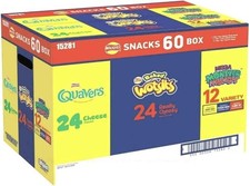 Walkers Snack Crisps Variety Chips Wotsits Quavers Monster Munch Box Pack of 60