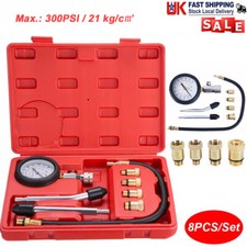 Petrol Engine Compression Tester for Automotives and Motorcycles Kit Set Pro. UK
