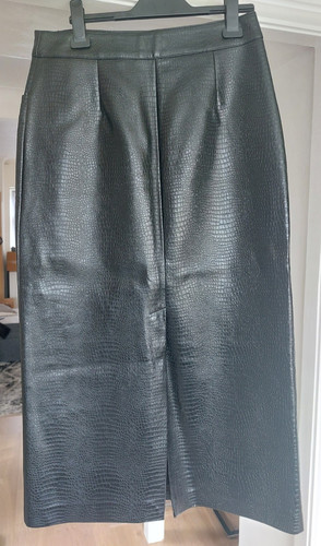 Topshop black croc effect faux - topshop,