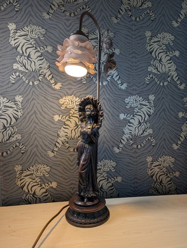 Art nouveau style lady - style, table