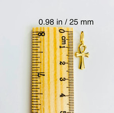 14K Solid Gold Egyptian Ankh