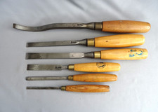 Collection of Six SORBY Chisels inc 1/2''Swan Neck, 3/4'', 1/2'', 5/8'', 3/8''..