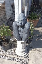 Silver Back Gorilla + Plinth -