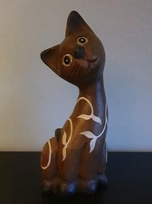 Hand Carved Wooden Cat