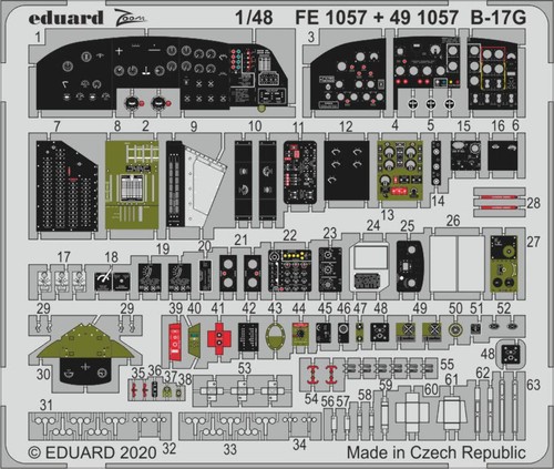 Eduard fe1057 b 17g - 1:48, b-17g
