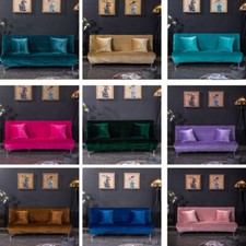 Velvet Armless Sofa Bed Cover