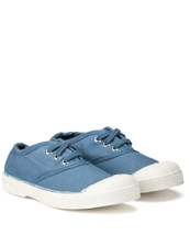 BENSIMON Kids Canvas Trainers UK 8 EU 26 Denim Blue Plimsoles RRP £30