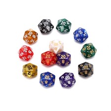 1PC Durable Pearlized D20 Dice Acrylic 20 Sided Dice for Board Game<c J_xe