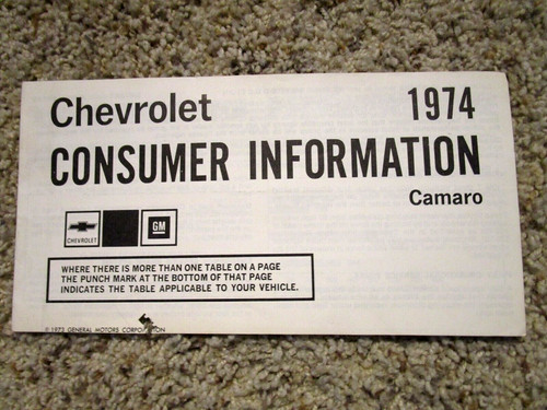 1974 camaro gm - z-28,