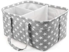 Large Grey Baby Nappy Caddy
