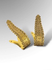 Pair Of Large French Curtain Hooks Tie Backs