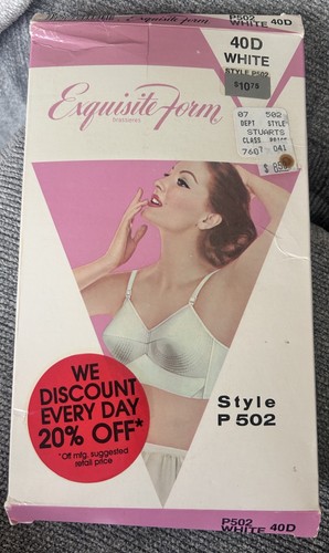 Vtg white bullet bra size - bullet,