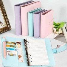 A5 A6 Classic Loose Leaf Ring Binder Notebook Planner Diary Cover PU Leather UK