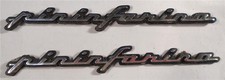 ALFA ROMEO PININFARINA SCRIPT BADGES EMBLEMS GENUINE ALFA PAIR