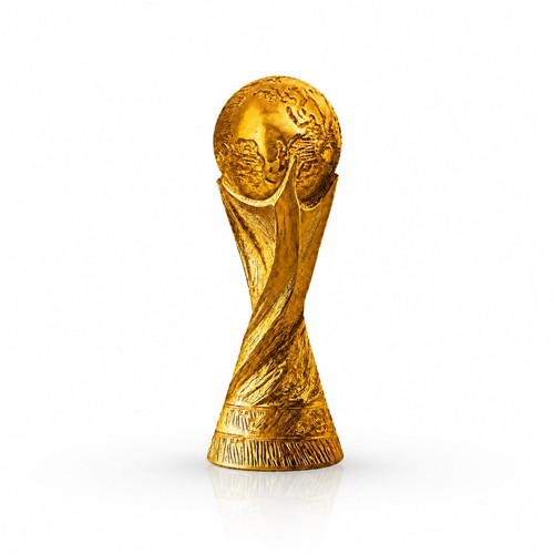 Large 36cm cup golden - golden, football