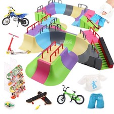 Fingerboard Park Combo Ramp Stair Set Mini Skatepark Finger Skate Toy Kit