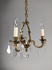 French Gilt Brass Crystal