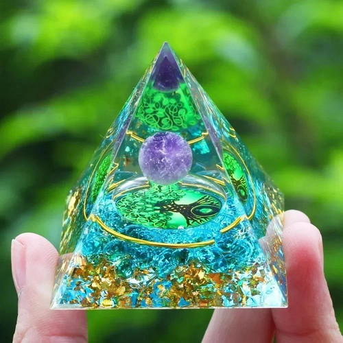 Orgonite pyramid amethyst - orgonite,