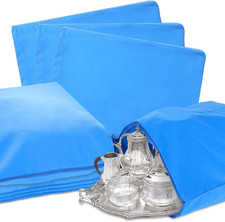 8 Silver Storage Bags for Jewelry & Silverware – 18 X 18 Inch, Anti-Tarnish Pouc