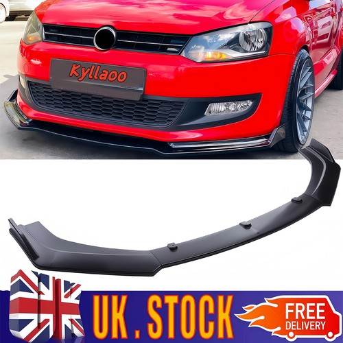Matte black front bumper - matte, lip