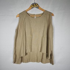 beige over-sized linen tank
