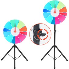 24" Color Prize Wheel Dry Erase Fortune Spinning Floor Stand Party Win Game UK