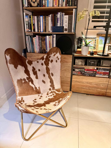 Cowhide leather butterfly - leather,