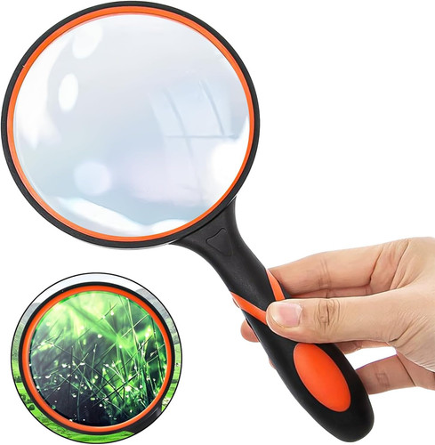 Large magnifying glass 10x - glass,