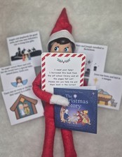 ELF PROPS, CHRISTMAS STORY ELF , ELF IDEAS, ELF ACCESSORIES OAK SHELF 