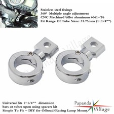 Motorcycle Headlight Spotlight /Fog Light Bracket For Highway Crash Bar Lighting