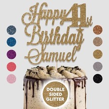 Cake Topper Personalised Happy