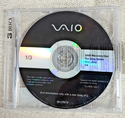 Sony vaio recovery disk - recovery,