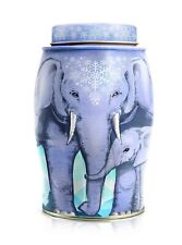 2025 WILLIAMSON TEA CRYSTAL BLUE CHRISTMAS ELEPHANT CADDY- 40 EARL GREY TEA BAGS