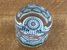 whitefriars concentric millefiori faceted cylinder paperweight