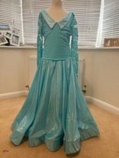 Light Blue Juvenille Ballroom Sequence Dress age 10-12