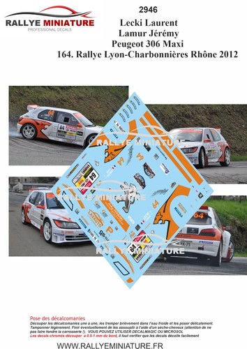 Decals ref 2946 peugeot - 1/43,