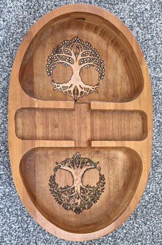 Oval compartment bamboo - 3‑compartment,