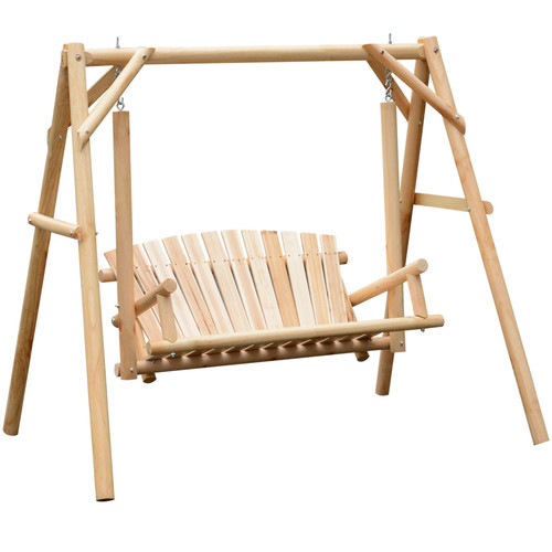 Seater wooden porch swing - wooden,